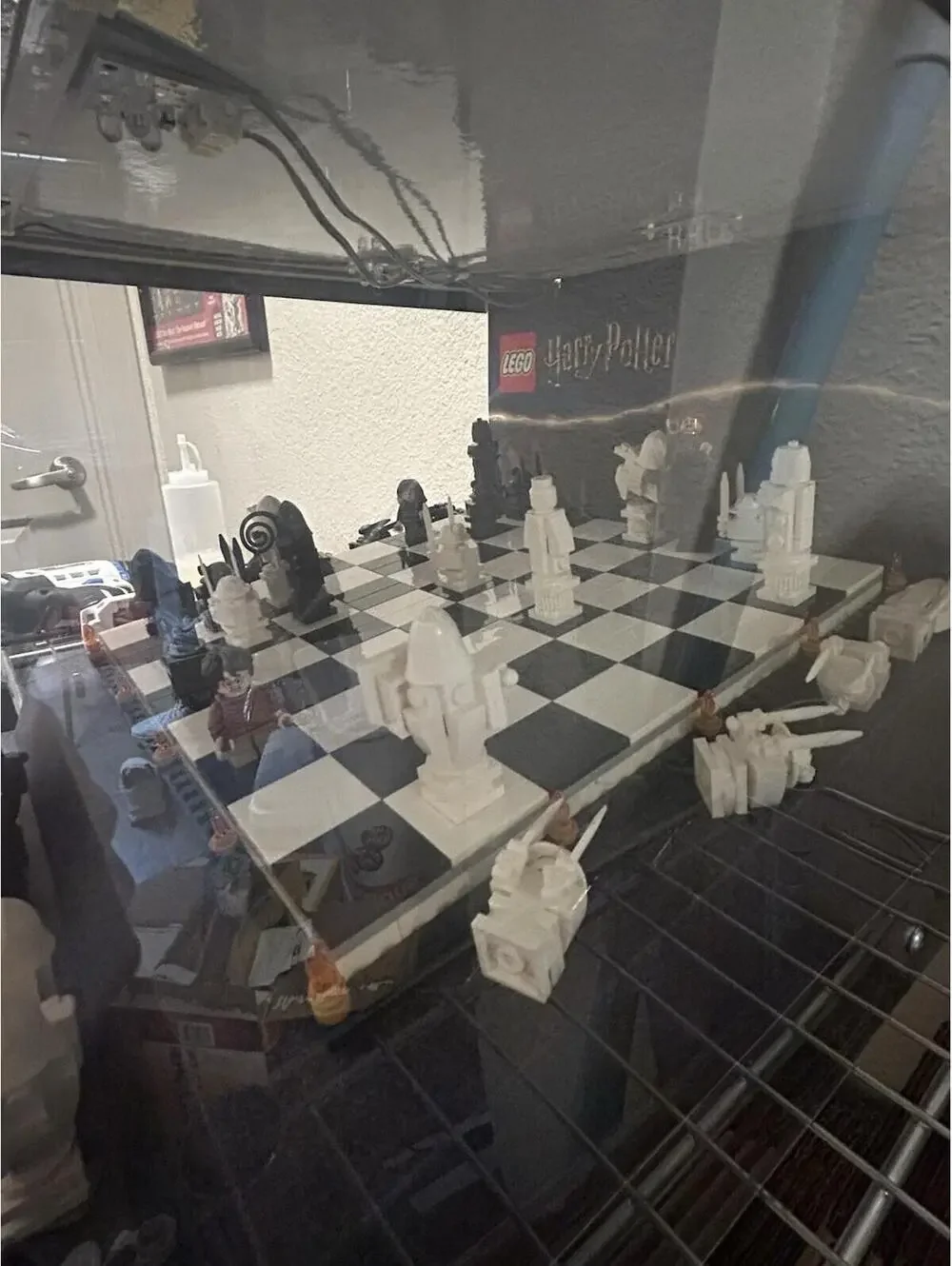 RARE Lego Harry Potter Store Display Wizards Chess Set 76392 Light Up Case WORKS
